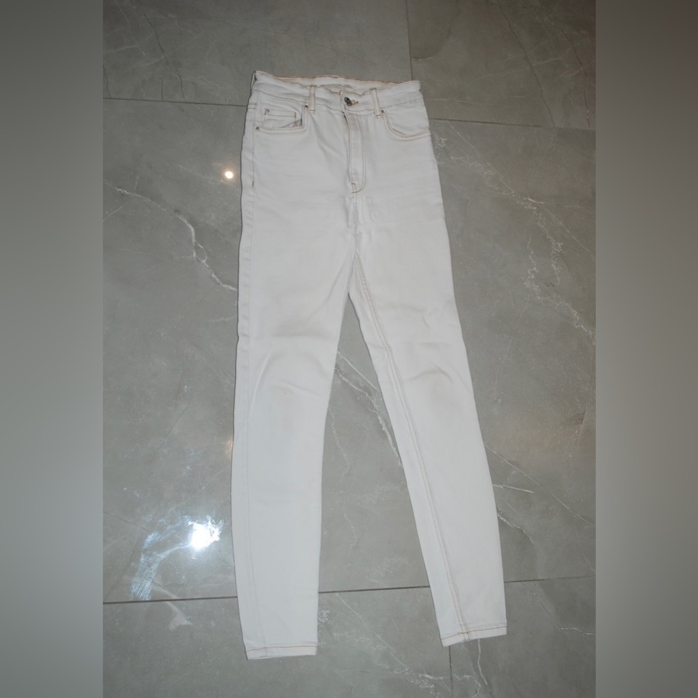 ZARA - OFF WHITE JEANS - 4
